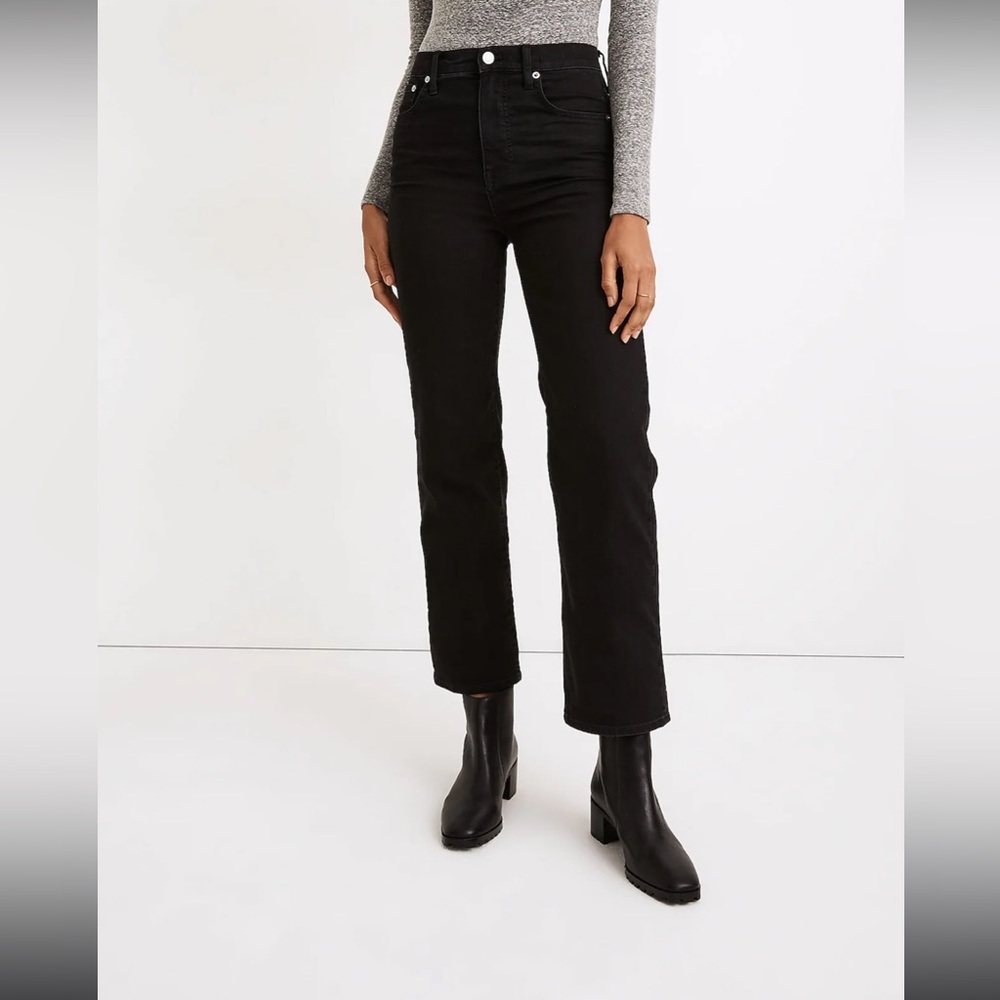 Madewell Slim Wide-Leg Crop Jeans in Lunar Wash Size 28